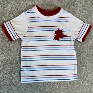 Kid Connection Infants Striped T-Shirt Red‎ Blue Applique Size 18 Months